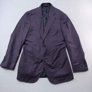 Tom James RC Purple Textured Sport Coat Blazer Custom Tailored USA Made 34R